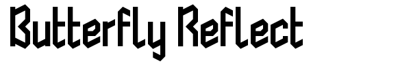Butterfly Reflect font preview